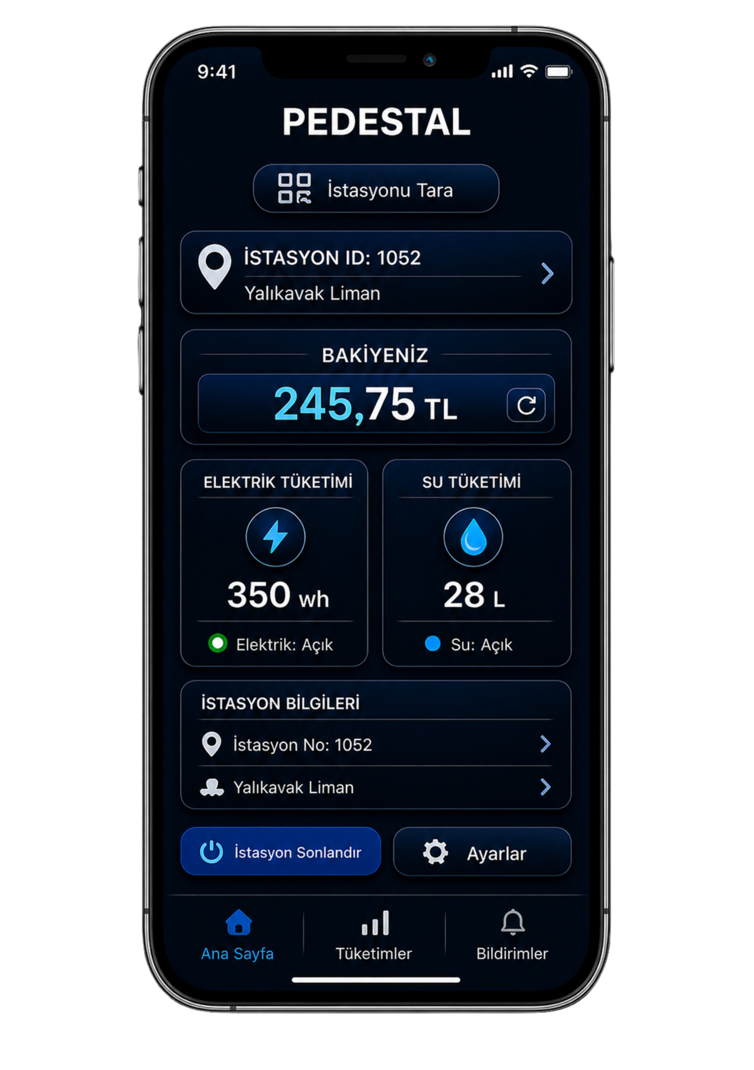 Ringmarine mobil uygulama arayüzü